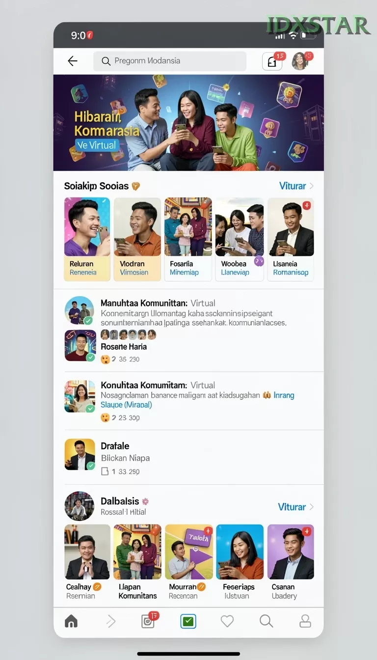 Cuplikan layar V21 — aktivitas